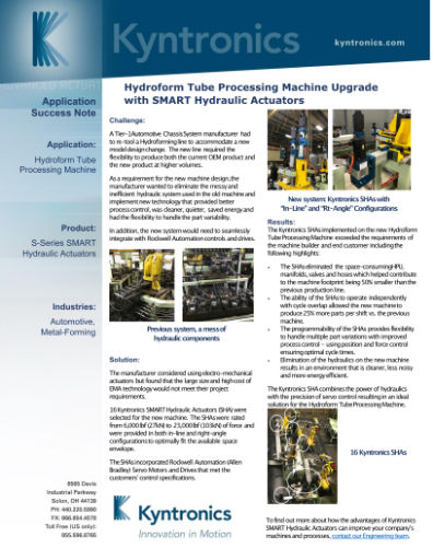 Hydroform Tube Processing Machine