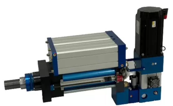 SHA Right-Angle Configuration rated at 46,000 LBs force with Rockwell Automation servo motor